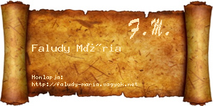 Faludy Mária névjegykártya